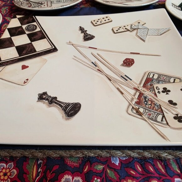 BEAUTIFUL ORIGINAL GIEN OF FRANCE PORCELAIN PLATE SET - Picture 1 of 9
